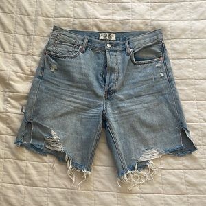Free people denim long shorts
